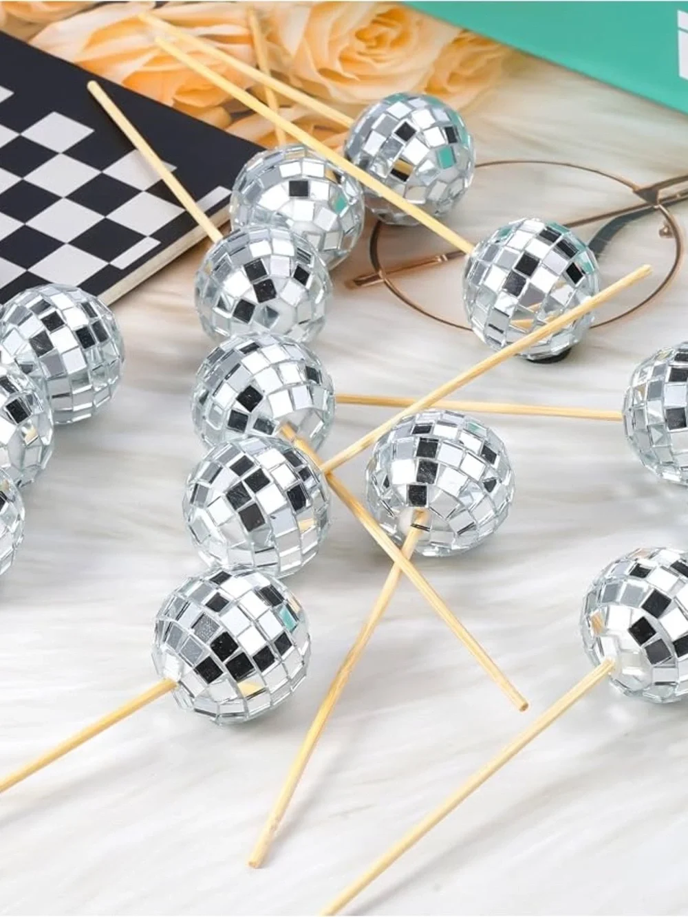 Disco ball 18 pcs and  garland, 5ft long #party #disco #festival